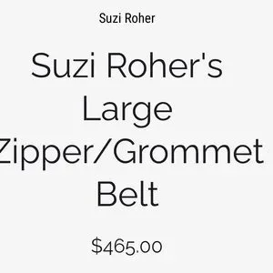Suzi Roher | Accessories | Suzi Rohers Large Zipper Belt  display picture 2